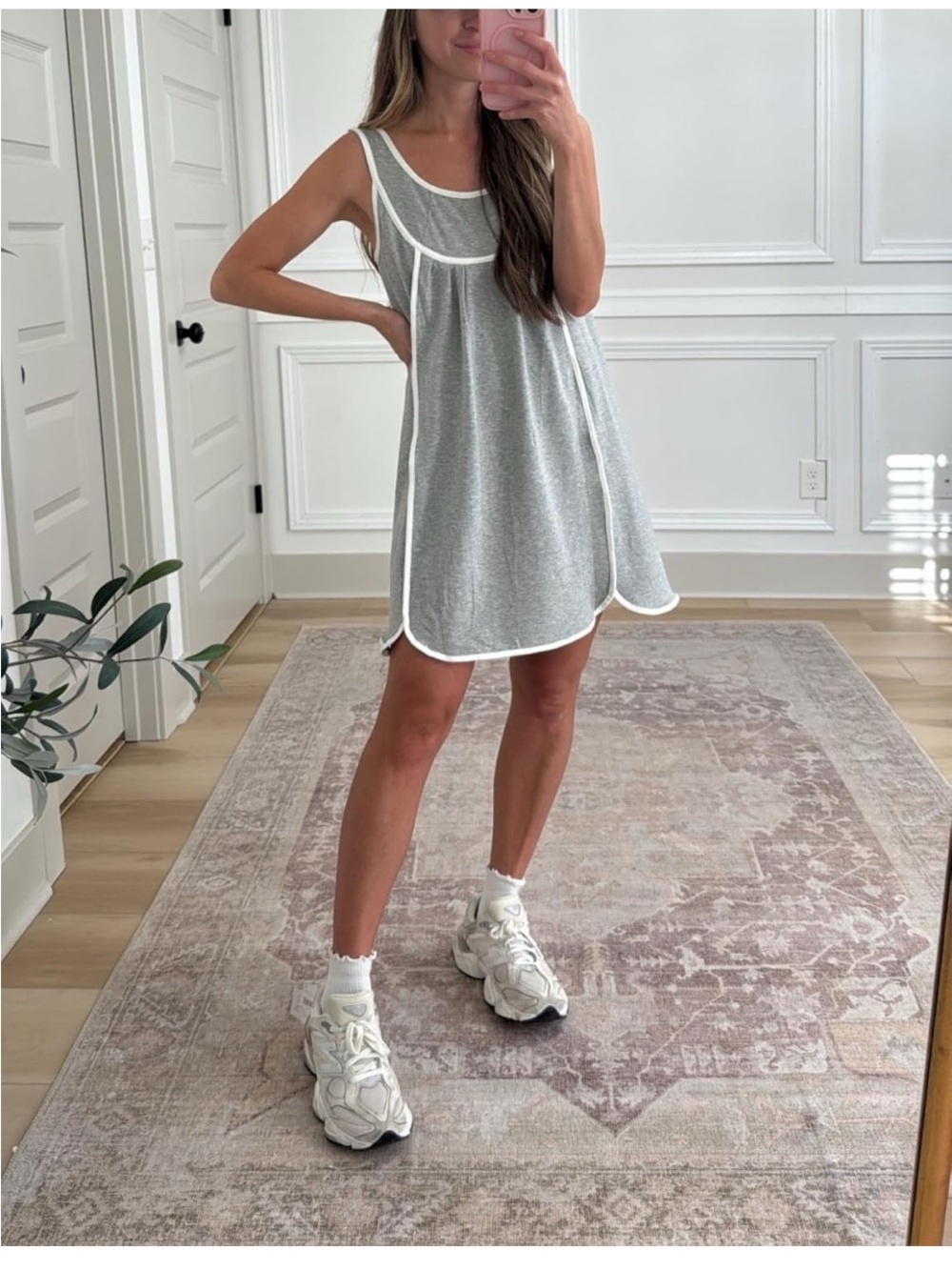 Women’s Summer Athletic Dress Grey with Contrast Trim size medium new - Picture 6 of 7